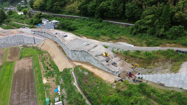 本明川ダムの工事用道路の状況（2024年5月30日時点）